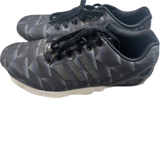 adidas Originals ZX Flux Sneakers in Black Print White Men's Size 6.5 - Picture 3 of 11